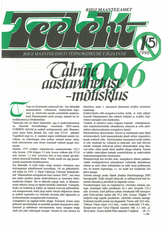 Teeleht : Maanteeameti tehnokeskuse väljaanne ; 1 (5) 1996-01