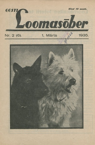 Eesti Loomasõber : Eesti Loomakaitse Liidu häälekandja ; 2 (6) 1935-03-01
