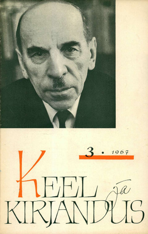 Keel ja Kirjandus ; 3 1967-03