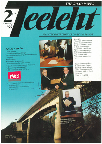 Teeleht = The Road Paper : Maanteeameti tehnokeskuse väljaanne ; 2 (18) 1999-04