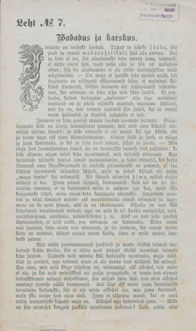 Karskuse Seltsi Leht ; 7 1890