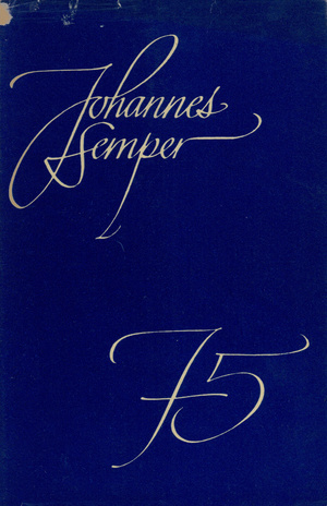 Johannes Semper elus ja kirjanduses : kogumik