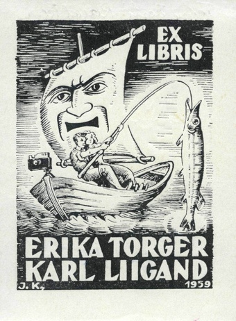 Ex libris Erika Torger Karl Liigand 