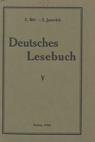 Deutsches Lesebuch. 5. Heft