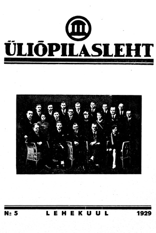 Üliõpilasleht ; 5 1929