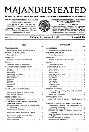 Majandusteated ; 1 1939-01-03