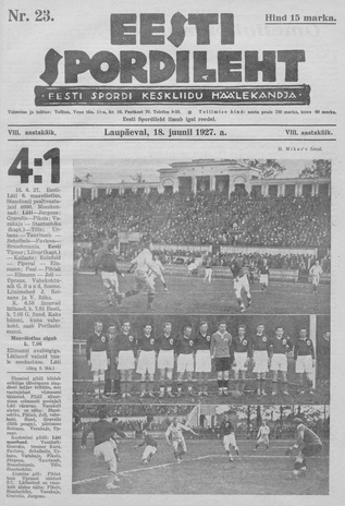 Eesti Spordileht ; 23 1927-06-18