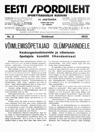 Eesti Spordileht ; 2 1933-02