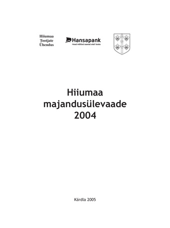 Hiiumaa majandusülevaade 2004