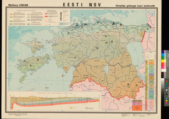 Eesti NSV : aluspõhja geoloogiline kaart keskkoolidele 