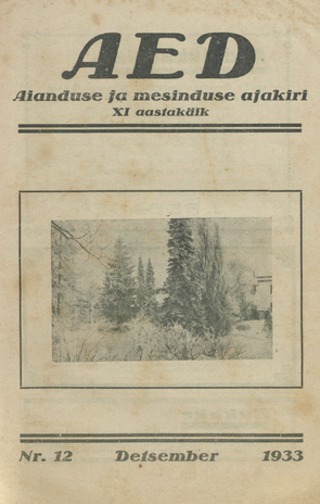Aed : aianduse ajakiri ; 12 1933-12