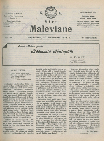K. L. Viru Malevlane ; 24 1934-12-20