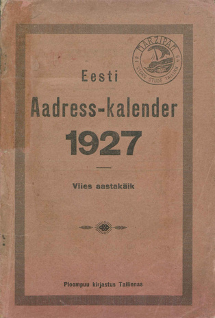 Eesti aadress-kalender ; 1927