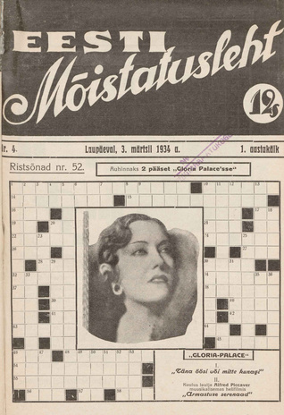 Eesti Mõistatusleht ; 4 1934-03-03