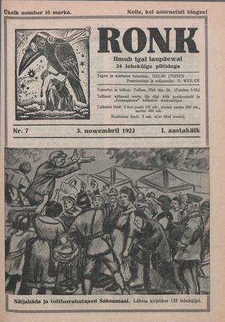 Ronk : perekonna ja noorsoo ajakiri ; 7 1923-11-03