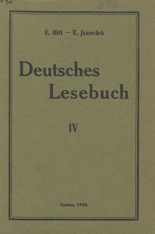 Deutsches Lesebuch. 4. Heft
