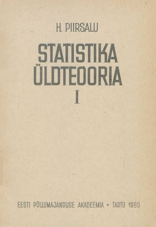 Statistika üldteooria. 1. 