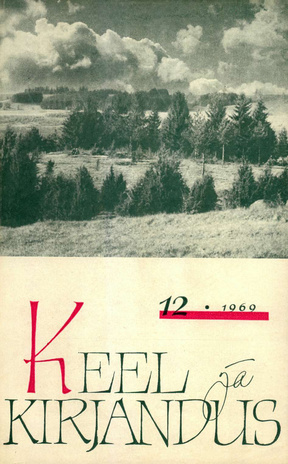 Keel ja Kirjandus ; 12 1969-12