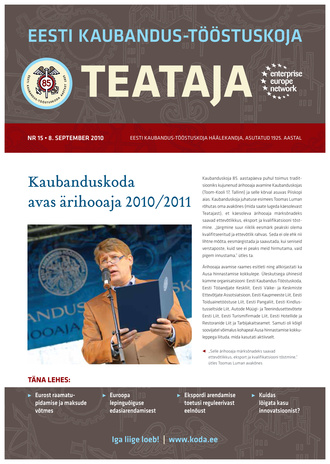 Eesti Kaubandus-Tööstuskoja Teataja ; 15 2010-09-08