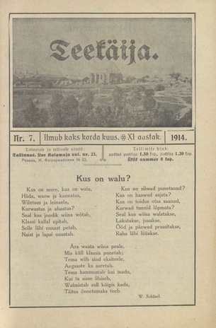 Teekäija : Eesti Baptisti Koguduse Ühenduse häälekandja ; 7 1914