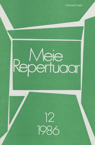 Meie repertuaar : Eesti NSV Rahvaloomingu ja Kultuuritöö Teadusliku Metoodikakeskuse väljaanne ; 12 1986-12