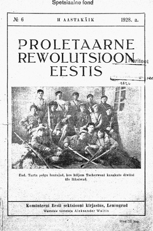 Proletaarne Rewolutsioon Eestis ; 6 1928
