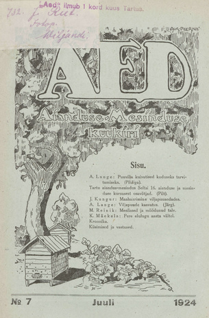 Aed : aianduse ajakiri ; 7 1924-07