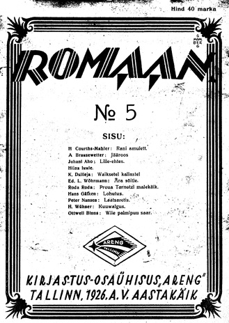 Romaan ; 5 (95) 1926-03