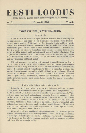 Eesti Loodus ; 3 1938-06-15