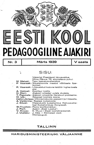 Eesti Kool ; 3 1939-03