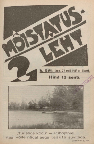 Mõistatusleht ; 20 (59) 1933-05-27
