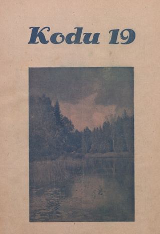 Kodu : perekondlik kirjanduse, teaduse ja kunsti ajakiri ; 19 1931-10