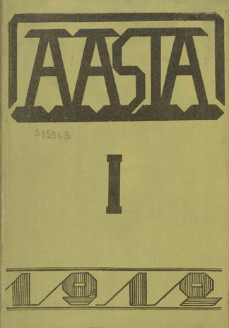 Aasta. 1 : 1912 