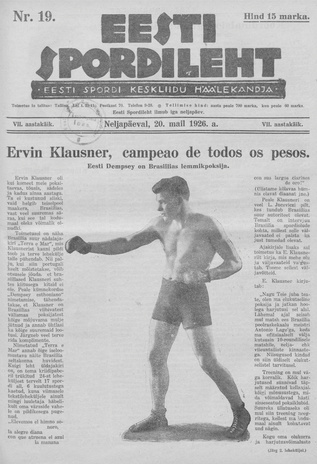 Eesti Spordileht ; 19 1926-05-20