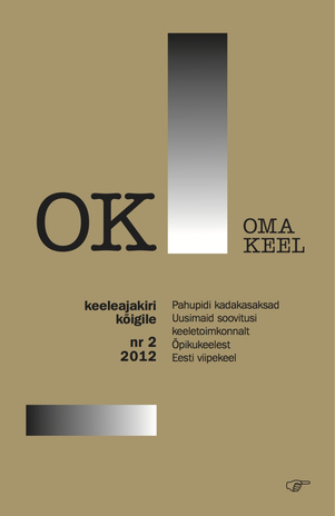 Oma Keel ; 2 2012