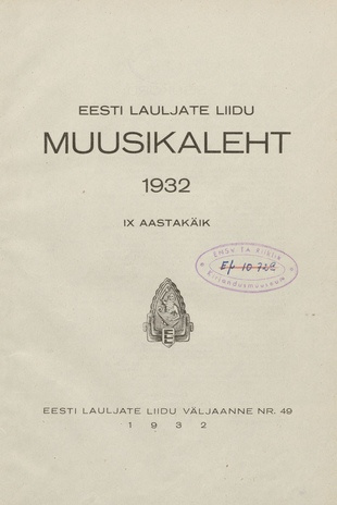 Muusikaleht ; sisukord 1932-12