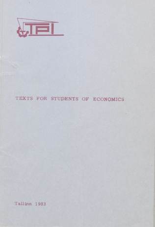 Texts for students of economics 