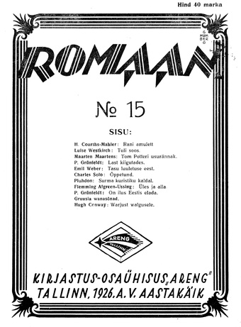 Romaan ; 15 (105) 1926-08