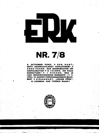 ERK ; 7-8 (29-30) 1936-01-15