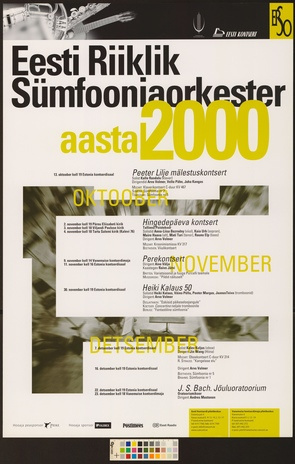 Eesti Riiklik Sümfooniaorkester aastal 2000 : oktoober, november, detsember 