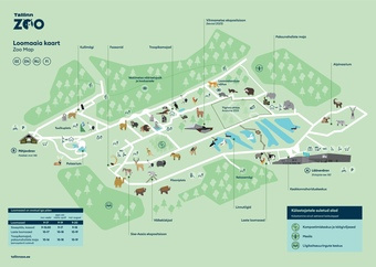 Tallinn zoo : loomaaia kaart = Zoo map 