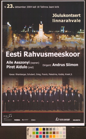 Eesti Rahvusmeeskoor : jõulukontsert linnarahvale 