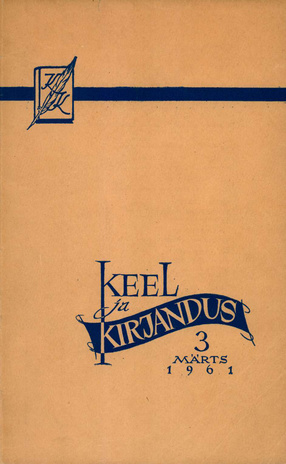 Keel ja Kirjandus ; 3 1961-03