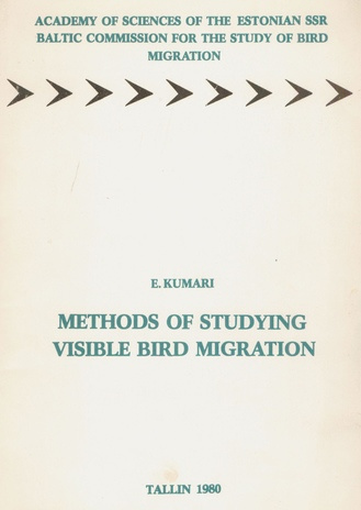 Methods of studying visible bird migration 