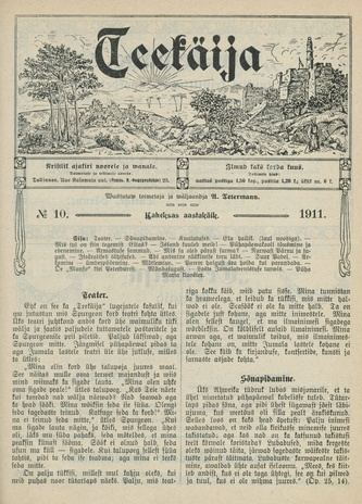 Teekäija : Eesti Baptisti Koguduse Ühenduse häälekandja ; 10 1911