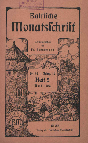 Baltische Monatsschrift ; 5 1905-05