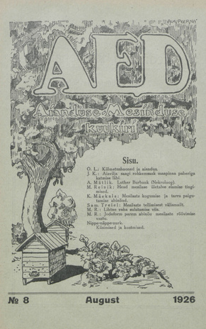 Aed : aianduse ajakiri ; 8 1926-08