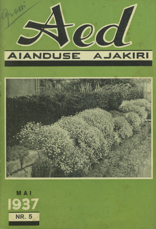 Aed : aianduse ajakiri ; 5 1937-05