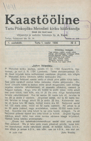 Kaastööline : Tartu Ühisabi Informatsioonileht ; 2 1930-02-01
