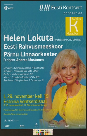 Helen Lokuta, Eesti Rahvusmeeskoor, Pärnu Linnaorkester